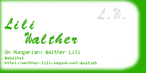 lili walther business card